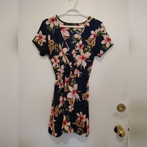 Impress Floral Wrap Romper Dress | Medium | Made in USA